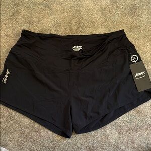 Zoot Black Athletic Shorts Moisture-Wicking Lightweight, size Large, New!